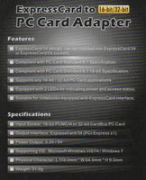 PCEXP Digigear 32-bit CardBus / 16-bit PCMCIA PC Card 34 mm ExpressCard Adapter