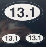 Marathon Milage 26.2/13.1/0.0 Running Run Bumper Sticker Vinyl Window Decal set with UV Protection. Easy Peel and Stick (2 sheets: 6 decals)