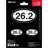 Marathon Milage 26.2/13.1/0.0 Running Run Bumper Sticker Vinyl Window Decal set with UV Protection. Easy Peel and Stick (2 sheets: 6 decals)