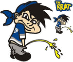 6"x8" LT-00163 Blue Brat Pee Graphic Lethal Threat Vinyl Weatherproof Anti-UV Decal/Sticker (2 packs)