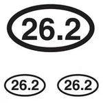 Marathon Milage 26.2/13.1/0.0 Running Run Bumper Sticker Vinyl Window Decal set with UV Protection. Easy Peel and Stick (2 sheets: 6 decals)