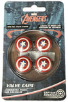 Marvel Avengers Captain America Car Wheel Tire Valve Caps Set Stems SUV Truck