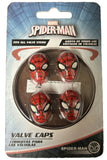 Marvel Avengers Spider-Man Car Wheel Tire Valve Caps Set Stems SUV Truck