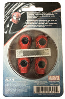 Marvel Avengers Spider-Man Car Wheel Tire Valve Caps Set Stems SUV Truck