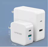 LETSCOM USB C Charger GaN Tech 65W Type C Fast Charger and USB Power Adapter