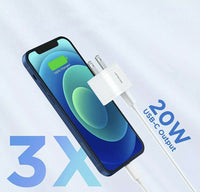 USB C Charger 20W Fast Power Wall Charger - For iPhone 12/13 Pro/Max LG/Google/Samsung/Nintendo Switch