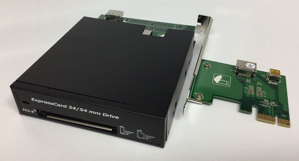 Industrial Grade Low Profil Front Load PCIe/PCI Express to ExpressCard 5Gb/s Adapter/Reader/Writer