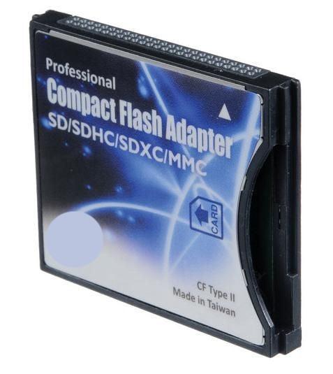 Shopdigi SD/Eye-Fi card to Compact Flash CF Type II (thicker) Adapter for DSLR Camera, NOT for CF Type I (slim) Slot
