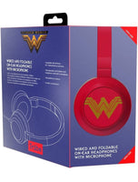 Tribe Wonder Woman Movie On-Ear Foldable Wired Headphones with Microphone