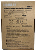 U2ATASD Digigear USB 3.0 Dual ATA Flash PCMCIA PC card + SD card Reader
