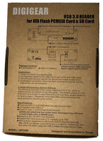 UATASD Digigear USB 3.0 ATA Flash PCMCIA PC card + SD card Reader